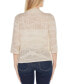 Фото #2 товара Women's Metallic Pointelle Stitch Cardigan