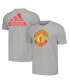 Men's Gray Manchester United Three-Stripe T-shirt Серый, S - фото #1