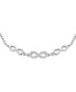 ფოტო #3 პროდუქტის Delicate Dainty Romantic Symbols Love Knot Trio Multi CZ Accent Infinity Bolo Bracelet For Women Teens .925 Sterling Silver Adjustable Slide