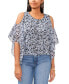 Фото #1 товара Women's Cold-Shoulder Cape-Sleeve Top