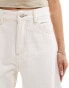 Bershka high waisted wide leg balloon jeans in ecru