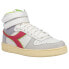 Фото #2 товара Diadora Magic Basket Mid High Top Womens Grey, White Sneakers Casual Shoes 1785