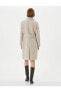 Фото #4 товара Пальто Koton Long Coat Double-Breasted Button Closure Belted