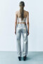 ZW COLLECTION RELAXED FIT MID-RISE FOIL JEANS