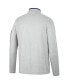 ფოტო #2 პროდუქტის Men's Heathered Gray, Navy Notre Dame Fighting Irish Country Club Windshirt Quarter-Zip Jacket