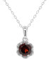 Фото #3 товара Macy's rhodolite Garnet Solitaire Scalloped Edge 18" Pendant Necklace (1 ct. t.w.) in Sterling Silver (Also in Citrine, Peridot, White Topaz, Blue Topaz, & Amethyst)