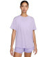 Women's One Relaxed Dri-FIT Short-Sleeve Top Lilac Bloom/black, S - фото #1