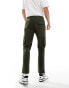 ONLY & SONS elasticated waist cargo trouser in khaki