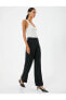 Фото #2 товара Брюки женские Koton Комфортная модель с широкими штанинами резинкой и карманами