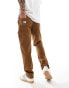 Фото #4 товара Lee Double Knee Carpenter relaxed straight herringbone cotton trousers in tan