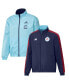 Фото #1 товара Куртка на поля "Чикаго Файр" Adidas для мужчин Navy and Light Blue 2023 - полноразмерная с застежкой Full-Zip