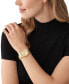 ფოტო #4 პროდუქტის Women's Lennox Three-Hand Gold-Tone Stainless Steel Bracelet Mesh Watch, 37mm