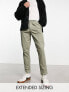 Фото #1 товара ASOS DESIGN cigarette chinos with pleats in light green