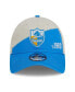 ფოტო #3 პროდუქტის Men's Cream, Powder Blue Los Angeles Chargers 2023 Sideline Historic 9TWENTY Adjustable Hat