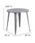 Фото #4 товара Commercial Grade 30" Round Colorful Metal Indoor-Outdoor Dining Table