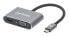Фото #2 товара Manhattan USB-C Dock/Hub - Ports (x4): HDMI - USB-A - USB-C and VGA - With Power Delivery (87W) to USB-C Port (Note add USB-C wall charger and USB-C cable needed) - All Ports can be used at the same time - Aluminium - Space Grey - Three Year Warranty - Retail Box -