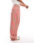 Фото #5 товара Reclaimed Vintage barrel leg trouser in red gingham