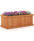 Raised Garden Bed Fir Wood Rectangle Planter Box with Drainage Holes
