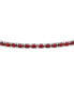 Фото #2 товара Simple Strand Natural Red Garnet Tennis Bracelet For Women .925 Sterling Silver January Birthstone 7-7.5 Inch