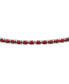 ფოტო #2 პროდუქტის Simple Strand Red Natural Garnet Tennis Bracelet For Women Sterling Silver 7-7.5 Inch