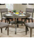 Rustic Grey 5 Piece Dining Set with Round Table & Side Chairs