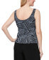 ფოტო #4 პროდუქტის Women's Printed Mandarin-Collar Jacket & Tank Top