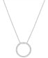 ფოტო #1 პროდუქტის Diamond Circle Pendant Necklace (1/2 ct. t.w.) in 14k White or Yellow Gold, 16" + 2" extender