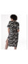 Plus Size Midi Dress Asymmetric Neckline