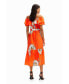 Women's Daisy ruffle midi dress