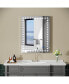 36x28" LED Bathroom Mirror with Anti-Fog, Memory, and Touch Sensor