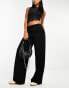 Фото #2 товара Object mid rise pull on smart trouser in black