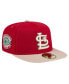 Фото #1 товара Men's Red St. Louis Cardinals Canvas A-Frame 59FIFTY Fitted Hat