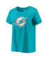 ფოტო #3 პროდუქტის Women's Tua Tagovailoa Aqua Miami Dolphins Plus Size Name and Number T-shirt