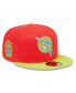 Men's Red, Neon Green Florida Marlins 1993 Inaugural Season Lava Highlighter Combo 59FIFTY Fitted Hat