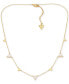 ფოტო #1 პროდუქტის 14k Gold-Plated & Cubic Zirconia Triangle Station Necklace, 16" + 2" extender