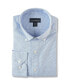 ფოტო #1 პროდუქტის Men's Stretch Blue Dobby Check