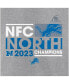 ფოტო #2 პროდუქტის Women's Gray Detroit Lions 2023 NFC North Division Champions Conquer V-Neck Long Sleeve T-shirt