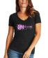 ფოტო #1 პროდუქტის Women's Shake It Off Word Art V-neck T-shirt