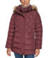 ფოტო #1 პროდუქტის Women's Bibbed Faux-Fur-Trim Hooded Puffer Coat, Created for Macy's