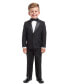 Фото #1 товара 4-Piece Tuxedo Suit, Shirt & Bowtie, Little Boys