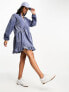 Фото #7 товара ASOS DESIGN cord swing mini dress in washed blue