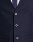 French Connection plain slim fit suit waistcoat in navy