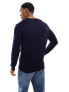 Фото #7 товара ONLY & SONS crew neck knitted jumper in navy