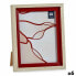 Фото рамка 18,8 x 2 x 24 cm Стеклянный Красный Деревянный Коричневый Пластик (6 штук)