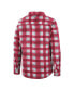 Фото #4 товара Men's Red, White Fresno State Bulldogs Ellis Plaid Full-Snap Shirt Jacket