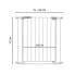 Hauck Clear Step Autoclose Safety Gate for Widths 75-80 cm, Ultra Flat Threshold, Automatic Closing Mechanism, No Drilling, One-Handed Opening, Metal, White