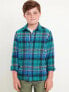 Фото #1 товара Long-Sleeve Flannel Pocket Shirt for Boys