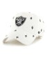 Men's and Women's White Las Vegas Raiders Confetti Clean Up Adjustable Hat