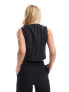 New Look waistcoat in black pinstripe