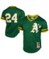 Фото #1 товара Men's Rickey Henderson Green Oakland Athletics 1991 Cooperstown Mesh Batting Practice Jersey